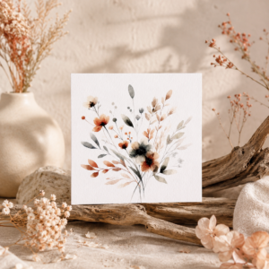Bracelet fleurs en bois